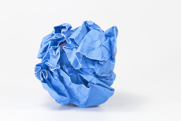 blue paper balls on gray background