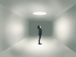 Young girl in a room