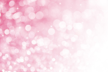 Pink ray bokeh glitter defocused lights abstract background.