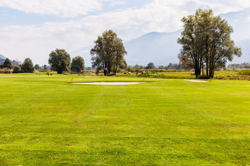 Fototapeta na wymiar Golf with bunkers