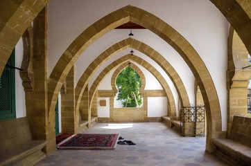 Fototapeta na wymiar Mosque entrance in Nicosia. Cyprus 