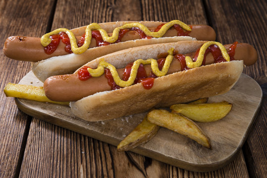 Hot Dog with ketchup and mustard
