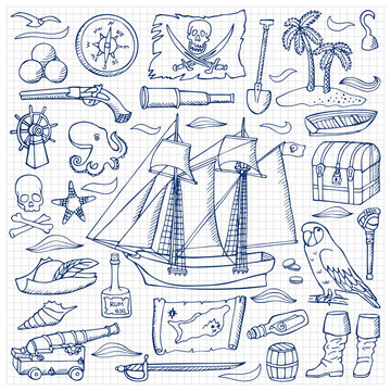 Pirates hand drawn set