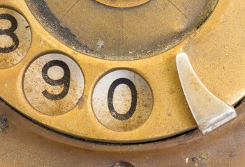 Close up of Vintage phone dial - 0