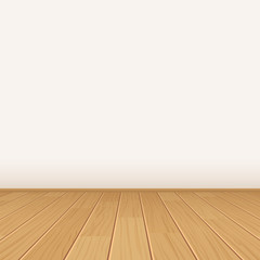 vector empty room with wall and wooden floor