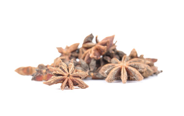 Anise on white background.