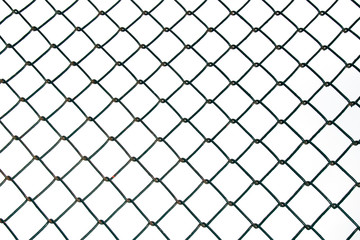 Steel Wire mesh isolate on white background