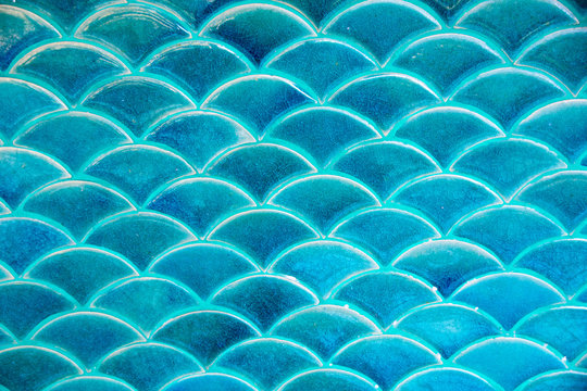 Blue Circle Water Wave Tile Texture Background