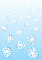 abstract vector background with paper snowflakes