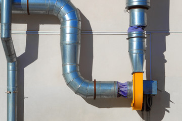 Industrial pipes. Air ventilation.