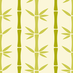 Seamless pattern with bamboo trees 