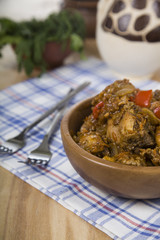 Chakhokhbili - stew bird, widespread in the Caucasus.