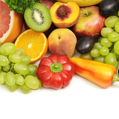 Naklejka na ściany i meble collection fruits and vegetables