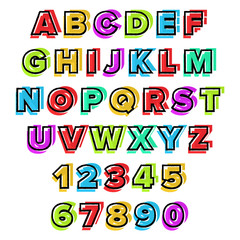 Colorful vector Alphabet. Use for design