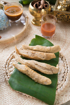 Keropok Lekor, is a Malaysian food that is a favourite snack esp
