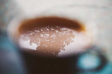 Reflejos en café