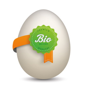 Label mit Ei - Bioeier Premium Qualität