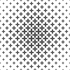 Seamless monochrome floral pattern