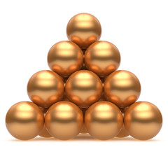 Sphere ball pyramid hierarchy corporation gold top order leader