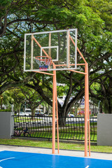 Fototapeta na wymiar Basketball board and hoop