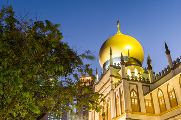 Night view of Sultan Mosque