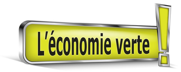 L'économie verte sur panneau vert