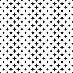 Seamless black and white star pattern
