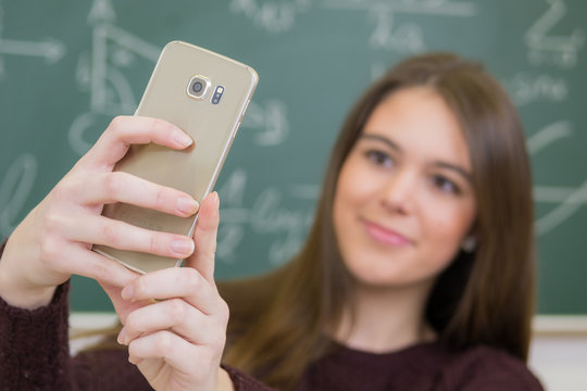 studentin macht ein selfie