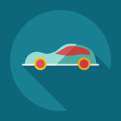 Flat modern design with shadow icons car