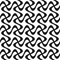 Monochrome abstract repeating swirl stripe pattern