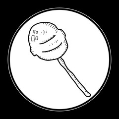 Simple doodle of a lollipop