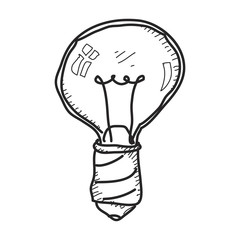 Simple doodle of a lightbulb