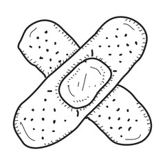 Simple doodle of a plaster
