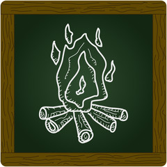 Simple doodle of a fire