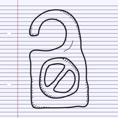 Simple doodle of a no entry sign