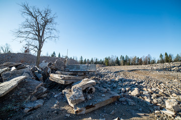 abandoned building ruins