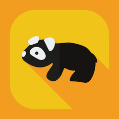 Flat modern design with shadow icons pandas