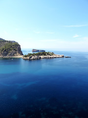 Fototapeta na wymiar deep blue sea, Ibiza island 