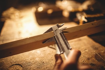 Carpenter working on his craft