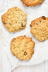 Oats cookies over baking paper