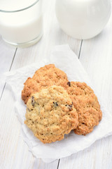 Cereal oats cookies and yogurt