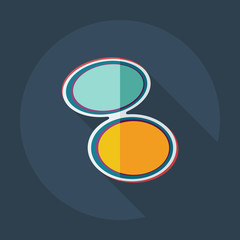 Flat modern design with shadow icons mirror