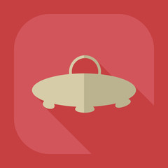Flat modern design with shadow icon UFO