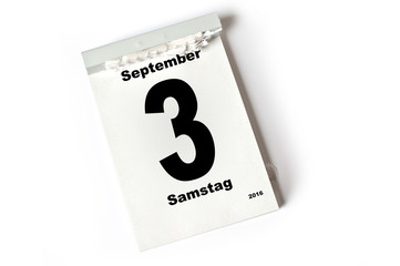 3. September 2016