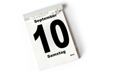 10 September 2016