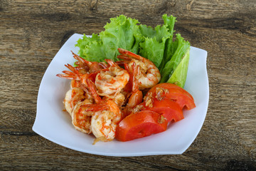 Grilled shrimps with garlic