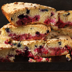 Stack of fruit pie slices