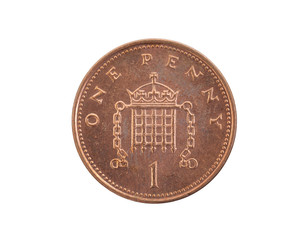 Penny coin isolated