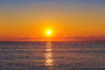 Beautiful mist over the sea