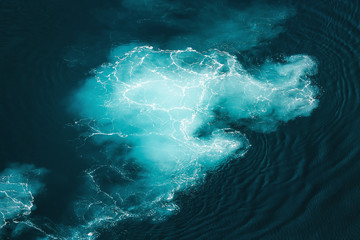 Abstract splash turquoise sea water